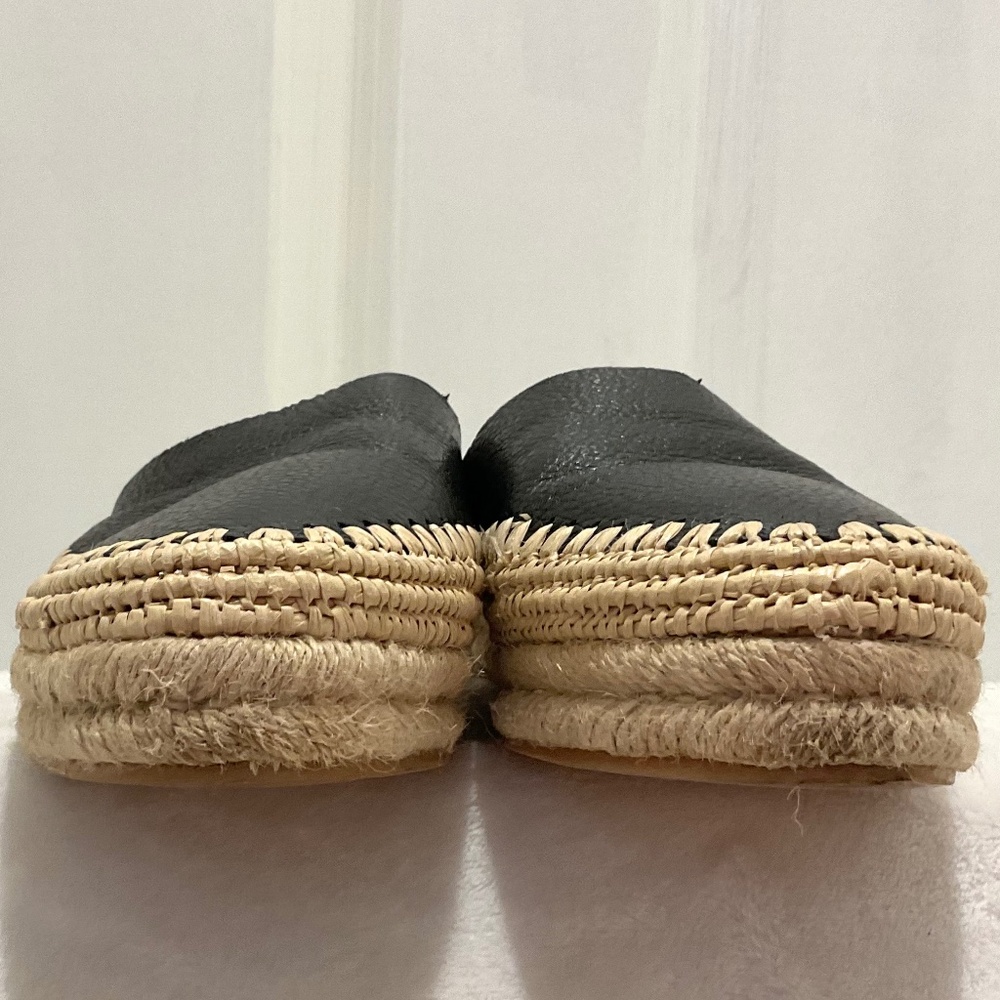 Sam Edelman Black Austin Espadrille Closed Toe Sandal Tumbled Leather 7.5M - Picture 4 of 14